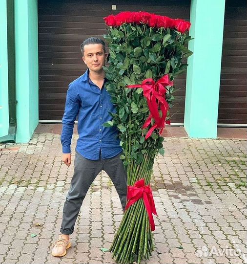 Метровые розы с доставкой