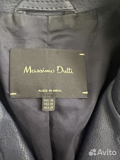 Кожаная куртка косуха massimo dutti