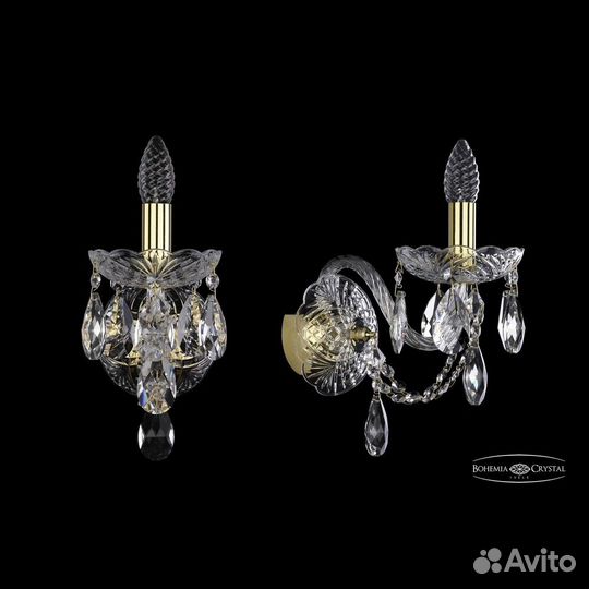 Бра хрустальные 1406B/1/160/XL G Bohemia Ivele Cry