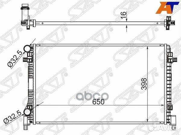 Радиатор Audi A3 12-19 / Skoda Octavia 12-20