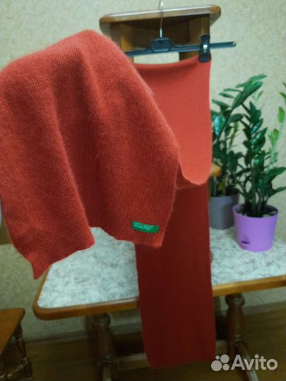 Benetton шарф шерсть и ангорка