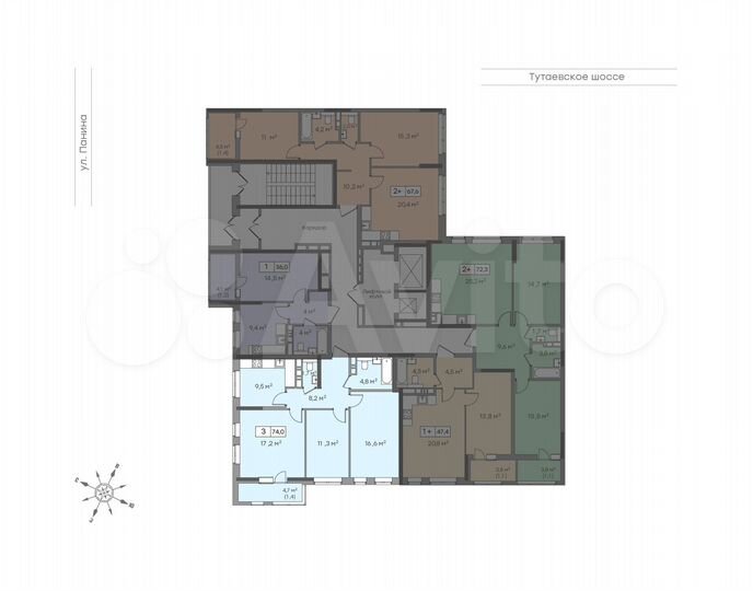 3-к. квартира, 70,7 м², 7/18 эт.