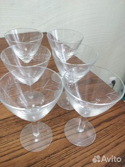 Фужеры для коктейля и шампанского, стекло сccр