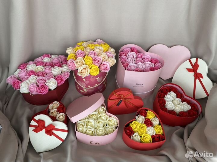 Розы из мыла на 14 февраля, свадьбу, День рождения