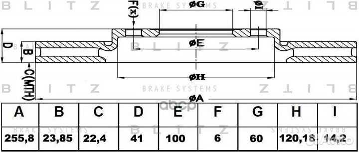 BS0112 диск тормозной передний Opel Astra/Asco