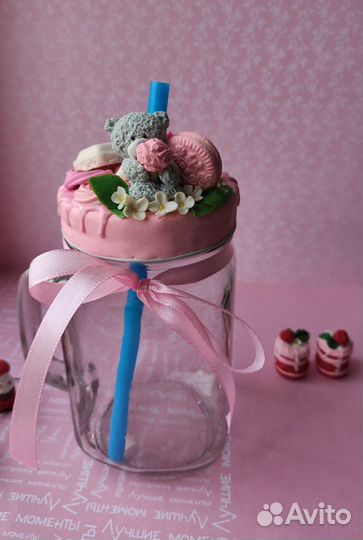 Кружка с трубочкой для напитков. Подарок