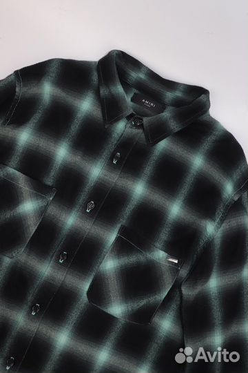 Рубашка Amiri Dip Dye Shadow Plaid оригинал