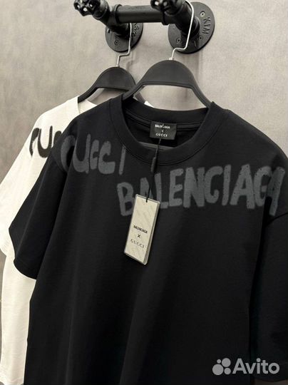 Оверсайз футболка Balenciaga x Gucci в коробке