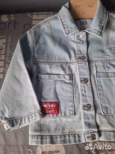 Джинсовая куртка джинсовка zara 92 98 на девочку