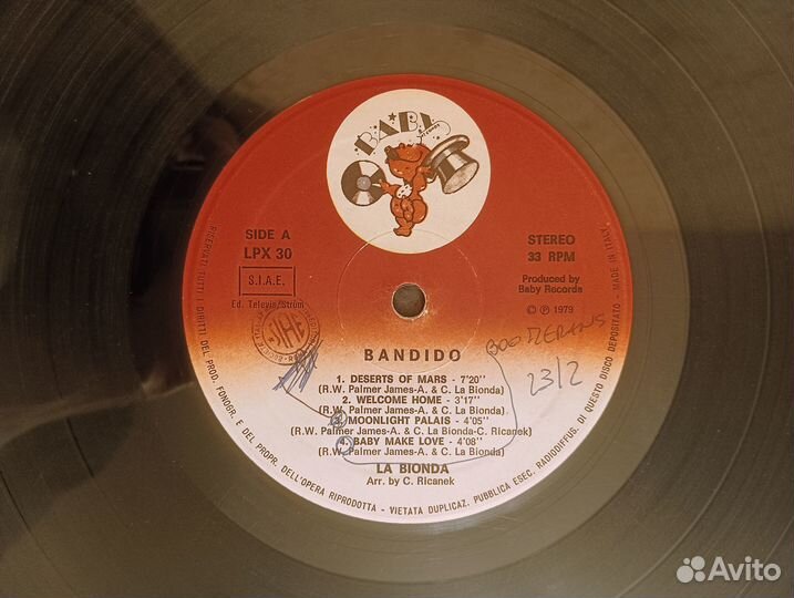 LP La Bionda - Bandido Italy Baby Records 1979г