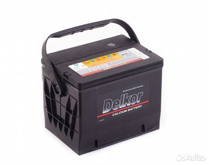 Аккумулятор Delkor боковые клеммы 75-650