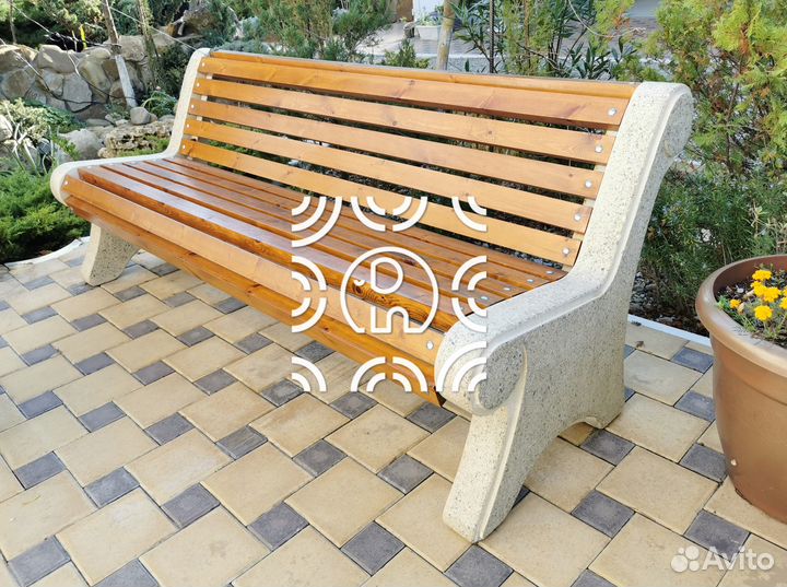 Скамья из бетона 