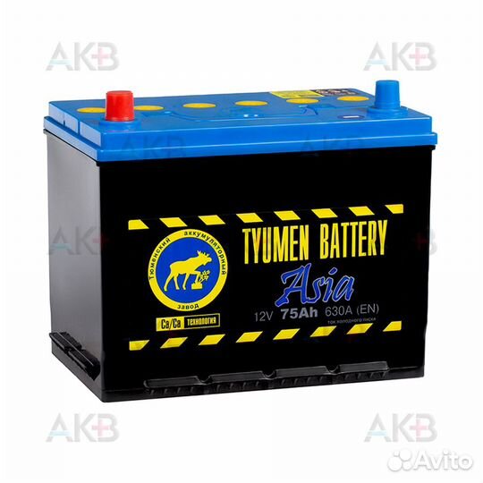 Аккумулятор автомобильный Tyumen Battery Asia 75 А
