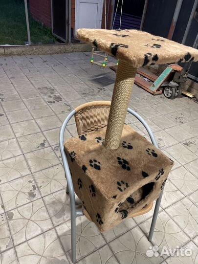 Ногтеточка с домиком для кошек