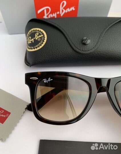 Очки ray ban wayfarer 50 коричневые