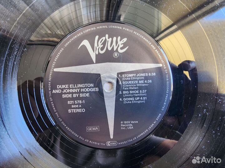 Duke Ellington and Johny Hoges-Side by Side LP