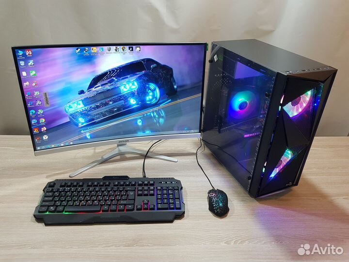 Игровой комп intel 10/20 ядер 16 гб видео 8 гб