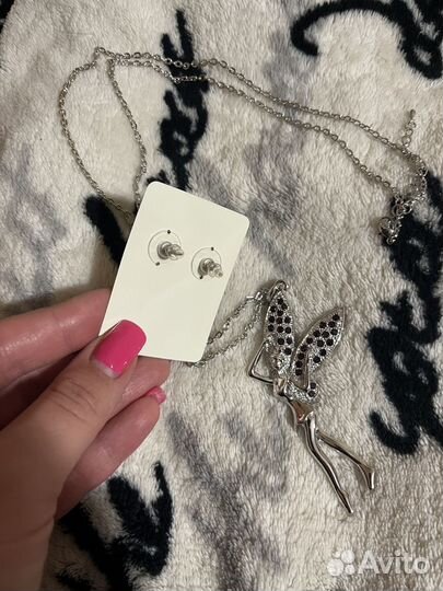 Набор серьги с подвеской