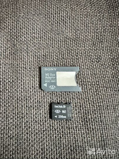 Карта sony memory stick pro duo m2 с адаптером