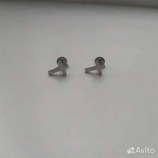 Серьги крест