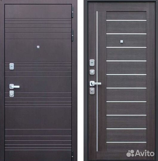Дверь входная Шоколад металлическая Дуэт
