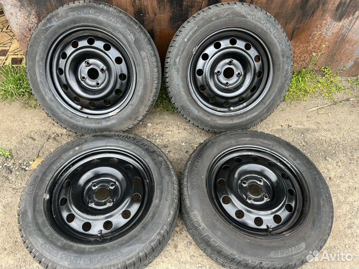 Зимние шины на дисках r15 4x100 Kia Rio, Solaris