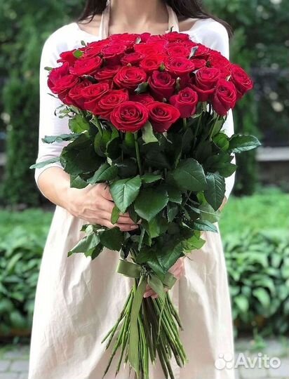 Розы высокие Доставка цветов