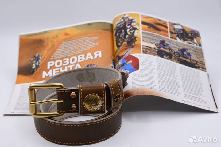 Ремень кожаный ручной работы