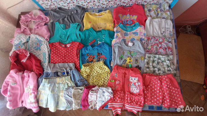 Вещи пакетом на девочку 74 80 86