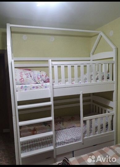 Кровать домик двухьярусный трансформер Юнга