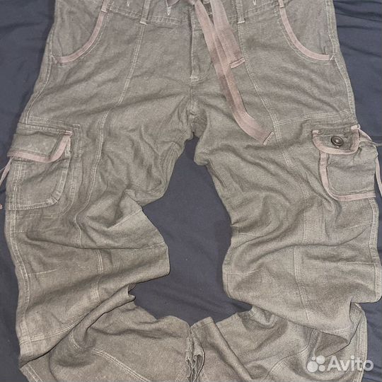 Штаны карго коричневые y2k sk8