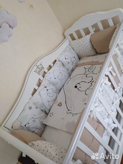 Бортики в детскую кроватку бу