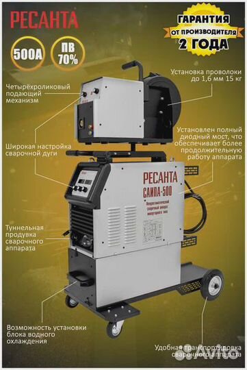 Сварочный полуавтомат саипа-500 (MIG/MAG)