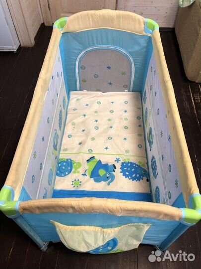 Манеж-кровать детский разборный с матрасом