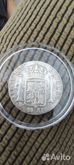 20 реалов 1823 г. B SP Испания Фердинанд VII