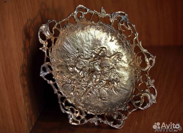 Большая анкварная ваза для фруктов- бронза Франция