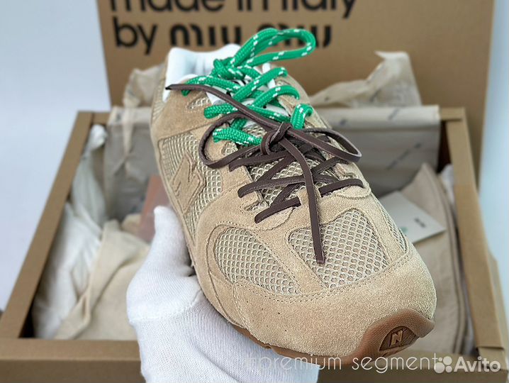 New Balance X Miu Miu 530 SL Light Brown Net