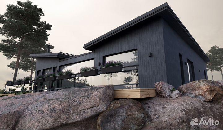 3D визуализация домов коттеджей зданий