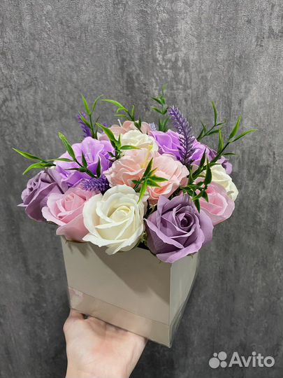 Букеты из мыльных роз