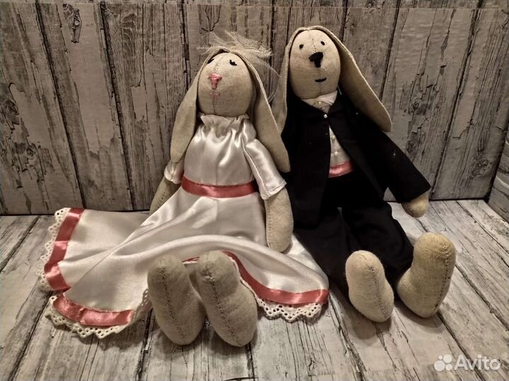 Игрушка Жених и Невеста Кролики (Зайчики) и Мишки