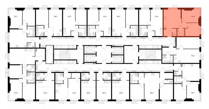 2-к. квартира, 48,6 м², 16/33 эт.