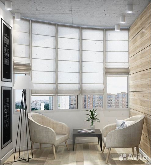 Римские шторы с установкой 