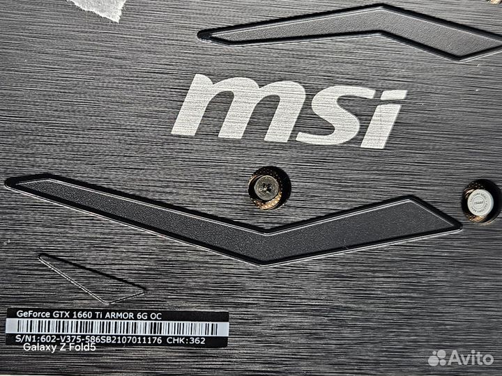 Msi Armor GTX 1660 TI