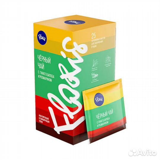 Черный чай с гинкго билоба и розмарином в саше в ч