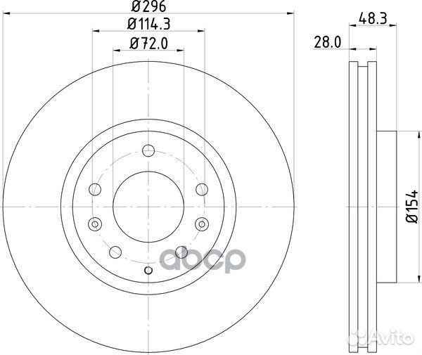 Диск тормозной перед ND5025K nisshinbo