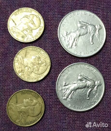 Монеты, банкноты Италии,Франции, Испании,Болгарии