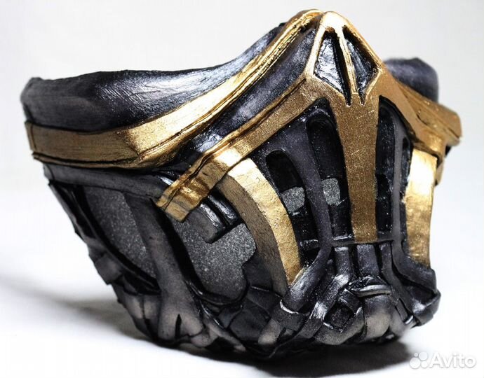 Полумаска Маска Скорпион Саб-Зиро Мортал Комбат