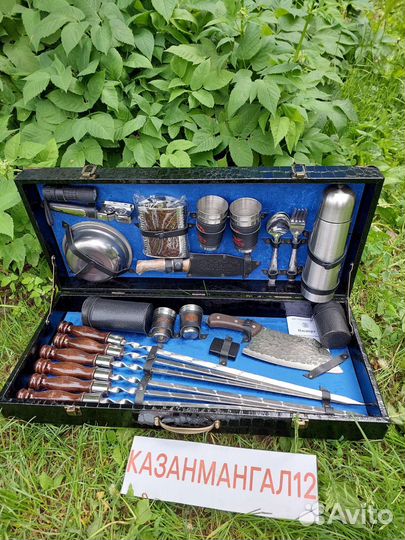 Шампура в кожаном кейсе