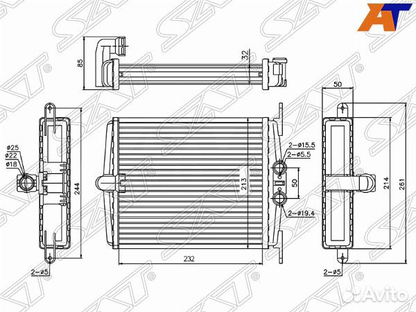 Радиатор отопителя салона mercedes S-class W140 91