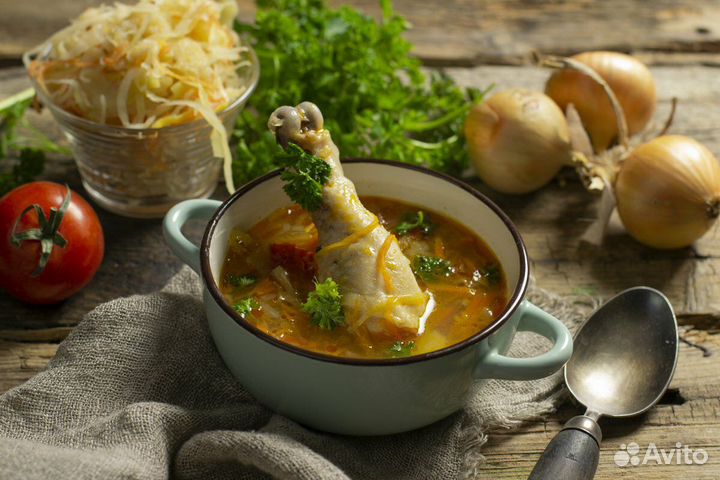 Еда в Поход. Московские щи с курицей